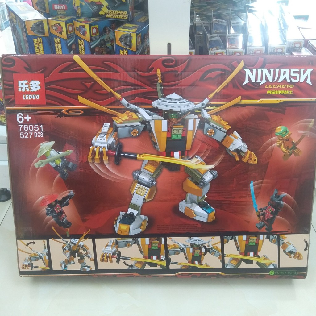 Lắp ráp xếp hình not Lego ninjago leduo 76051 : Siêu robot của Ninja 527 mảnh