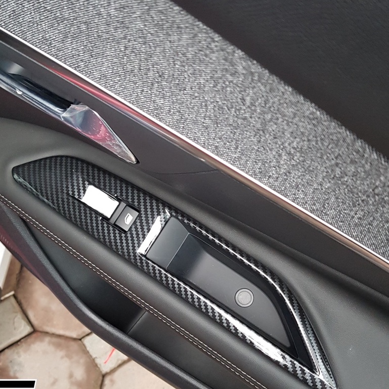 Ốp nội thất Carbon xe Peugeot 3008, 5008 - 5 Chi tiết vân cacbon cao cấp