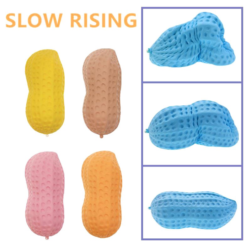 Đồ chơi bóp tay hình hạt đậu phộng lớn 14.5cm giúp giảm căng thẳng