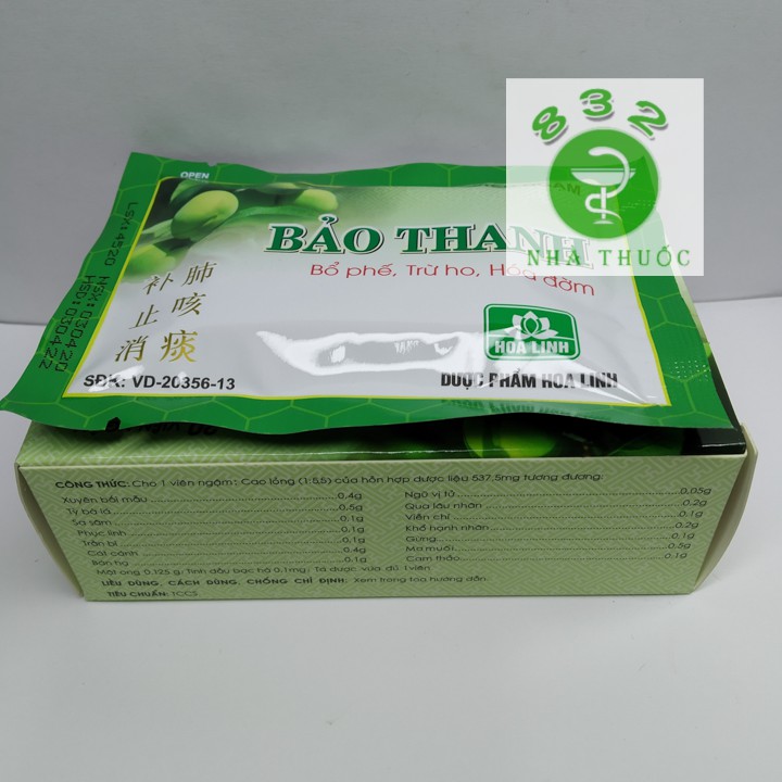 Viên ngậm Bảo Thanh hộp 20 viên