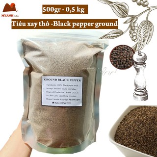 Tiêu đen - 300gr - 700gr tiêu xay thô - tiêu Lâm Đồng - Black Pepper