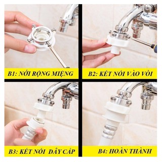 Đầu nối dây cấp nước máy giặt / Đầu van vòi máy giặt