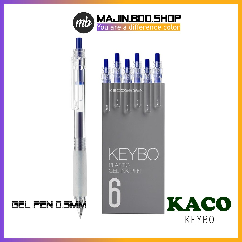 Bút gel KACO Keybo màu xanh cây lẻ (Hàng chính hãng)