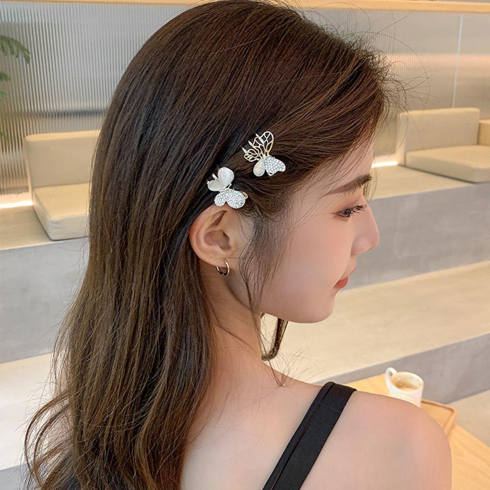 Kẹp Tóc Đính Đá Opal Dễ Thương Cho Nữ|Kẹp Tóc Hợp Kim Phong Cách Hàn Quốc