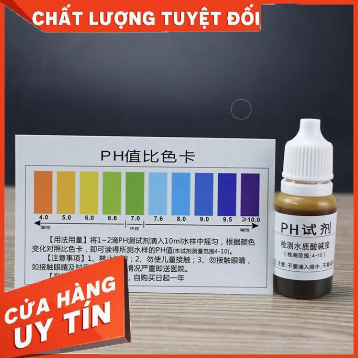 [FREE SHIP] Dung dịch test pH kiểm tra nguồn nước - Thuốc thử ph, dung dịch thử ph 4-10