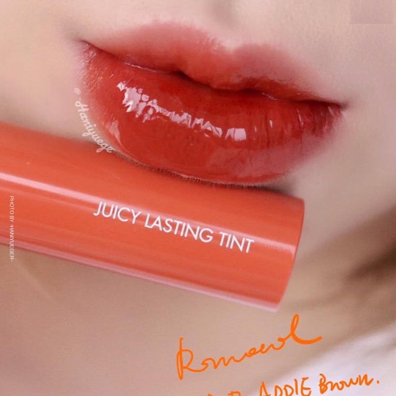 (SON AUTH- TEM HIDDEN TAG) Son Romand Juicy Lasting Tint Màu 08  Apple Brown (cam nâu)