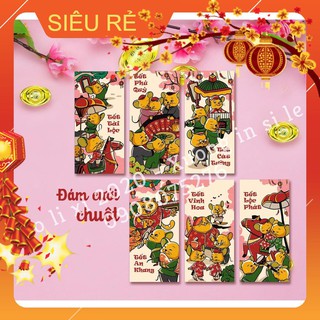 [Siêu Rẻ] [Tặng Bao Kính] Combo 100 Bao Lì Xì Tết 2020 "Đám Cưới Chuột" Giao Đủ Mẫu [Big Sale]