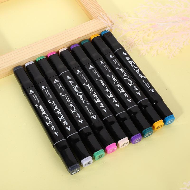 Đồ chơi bộ bút màu dạ Marker 48 bút tặng kèm túi vải đựng tiện lợi cho bé - Set bút màu 48 cây có 2 ngòi giúp bé tập tô