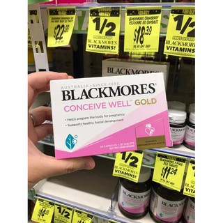 Bill Úc - Blackmores Conceive Well Gold 56 viên mẫu mới
