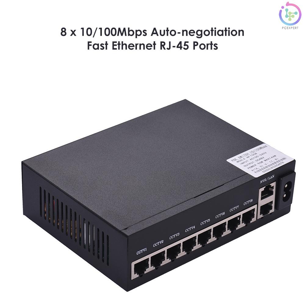 Hộp kết nối mạng NF1008 POE 8 cổng Ethernet 2 cổng Uplink 1.6Gbps IEEE 802.3at