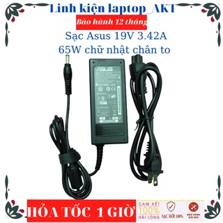 Sạc laptop Asus 19V- 3.42A- 65W-ZIN K43 K43E K53 K53E X43 X43E A43 A43E chữ nhật chân to 5.5mm*2.5mm Zin kèm dây nguồn