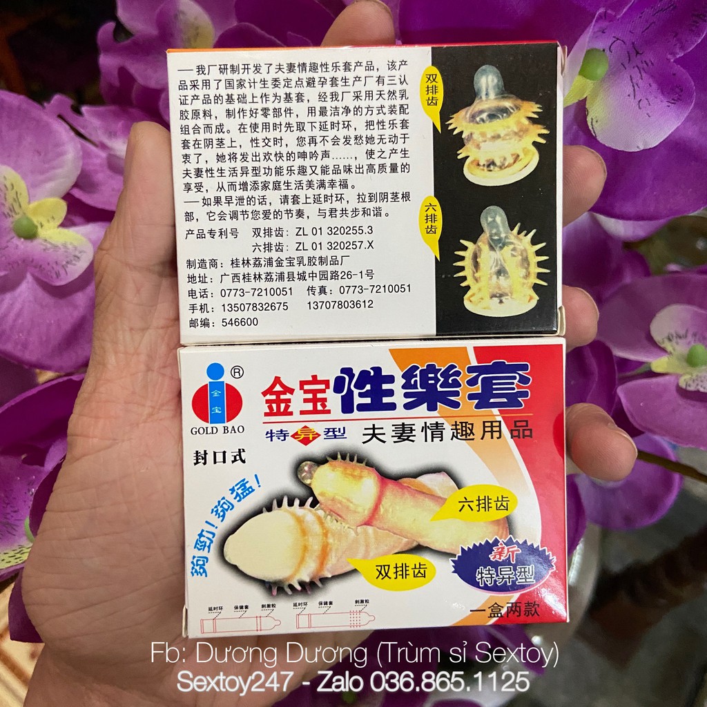 Bao Cao Su Gold Siêu Gân Gai Lớn - Hộp 3 Bcs