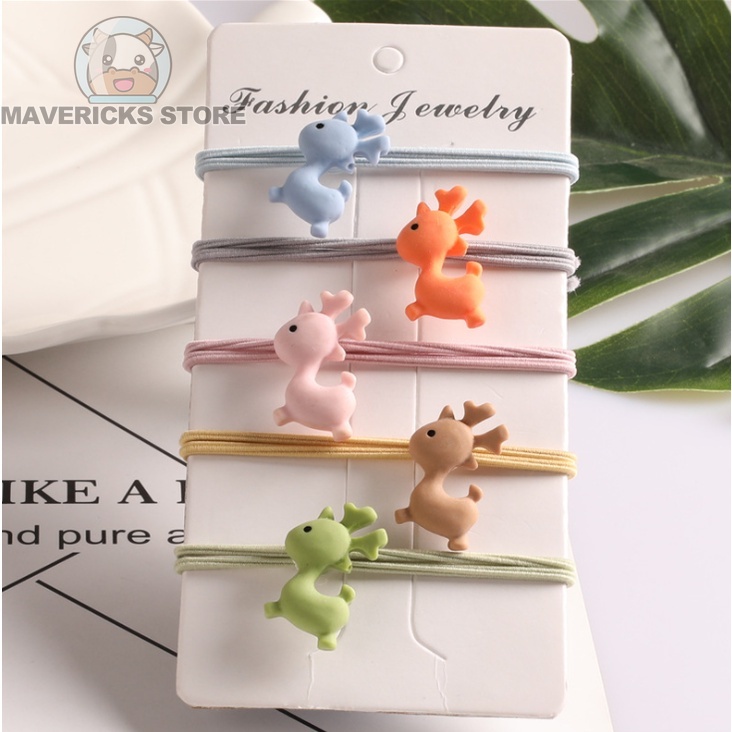 Băng Đô Co Giãn Nhiều Màu Sắc Họa Tiết Hoạt Hình Dễ Thương Phong Cách Hàn Quốc