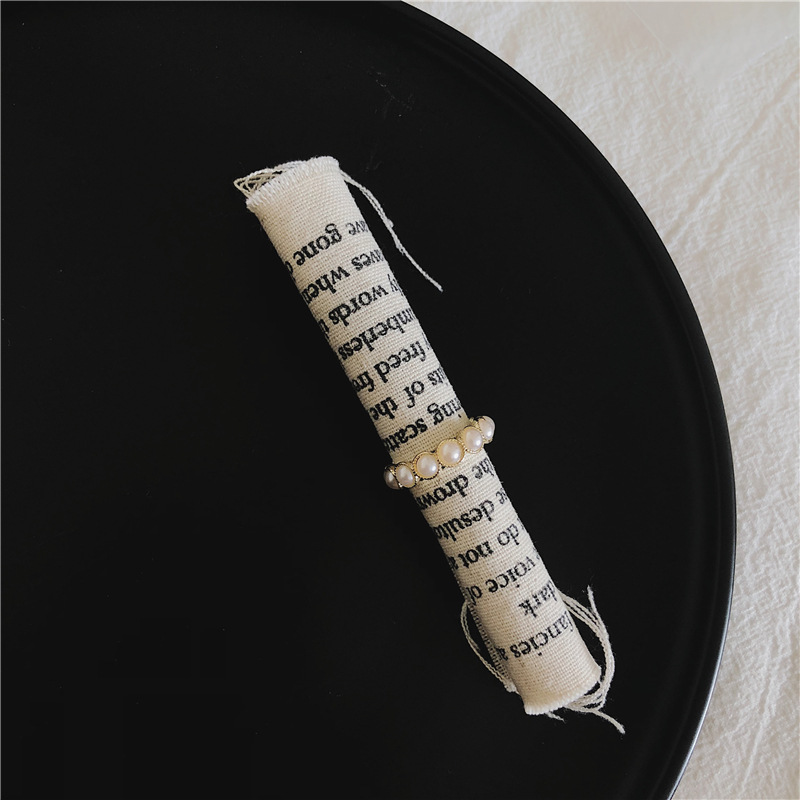 Nhẫn Ngọc Trai Thời Trang Hàn Quốc Đơn Giản 23C503