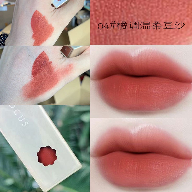 [Hàng mới về] Thỏi son kem bền màu thiết kể vỏ có bông hoa nhỏ đáng yêu | BigBuy360 - bigbuy360.vn