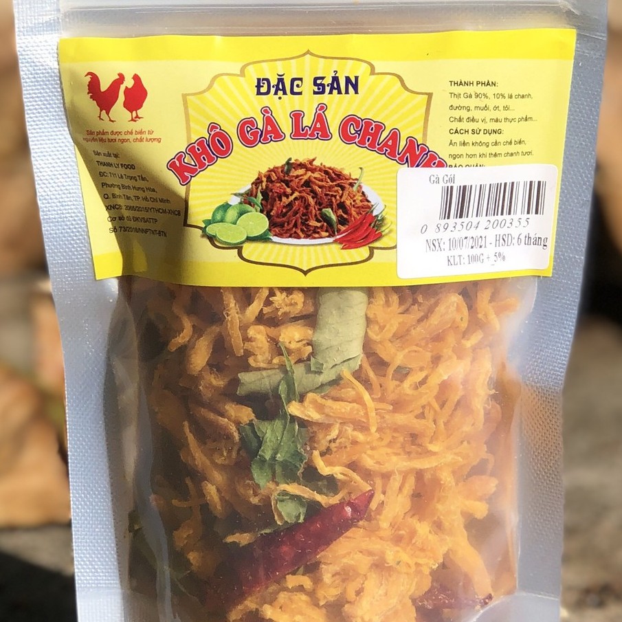  Khô gà lá chanh xé sợi loại ngon, gói 100g | IMINT FODD | BigBuy360 - bigbuy360.vn