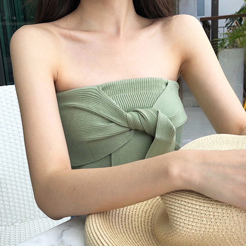 Áo dệt kim nữ không tay hở lưng gợi cảm | BigBuy360 - bigbuy360.vn