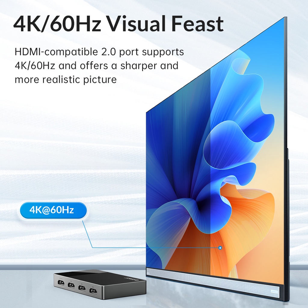 ORICO Bộ Chia Cổng HDMI 4K 4 Trong 1 Hỗ Trợ 4K @ 60Hz Ultra HD 3D 2160P 1080P Cho TV Box PC Xbox PS4