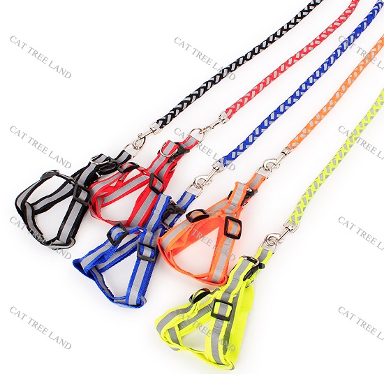 DÂY DẮT CHÓ MÈO KÈM ĐAI YẾM NGỰC, PHẢN QUANG PHÁT SÁNG - VÒNG CỔ MÈO CHÓ - DÂY XÍCH CHO THÚ CƯNG