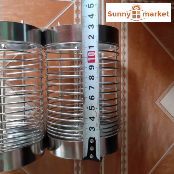 Ống đựng đũa đôi tròn inox SUS 304 cao cấp, Ống đựng đũa hai ngăn sang trọng