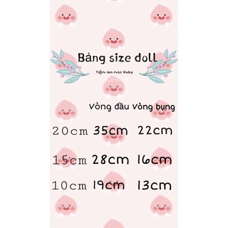 Cài thỏ cho doll 10cm,15cm,20cm