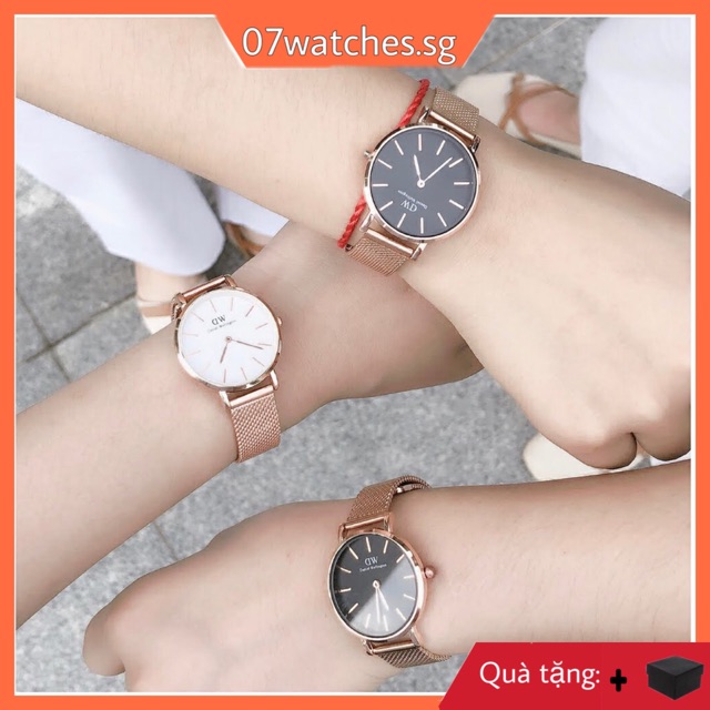 [watches.sg] DH thời trang cho nam và nữ DHDW001 dây kim lại khoá bấm