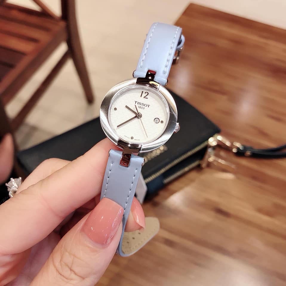Đồng Hồ Nữ Tissot Pinky White Dial Blue Leather T084.210.16.017.02