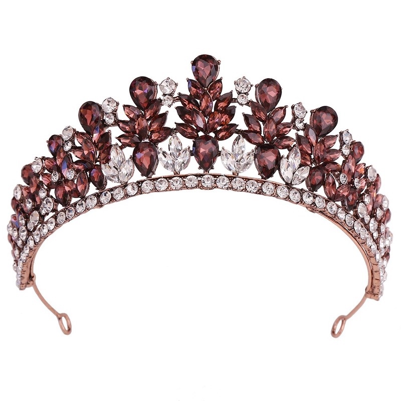 Vương Miện Công Chúa Đính Pha Lê Thời Trang Cho Cô Dâu