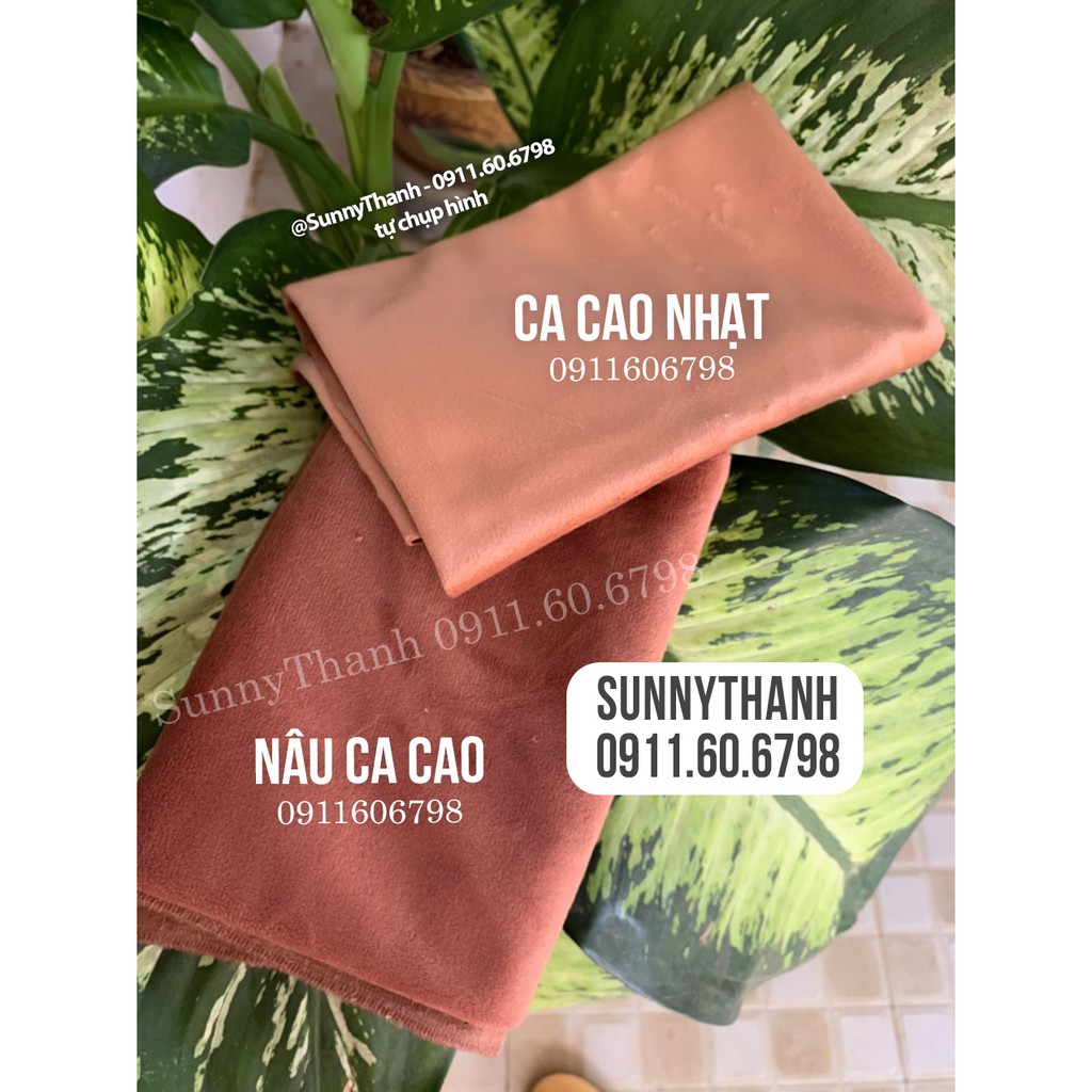 5075 Vải lông nhung lạnh hàn quốc, may doll, túi tote, may thú bông, may gối ôm, may drap, bọc sofa SunnyThanh