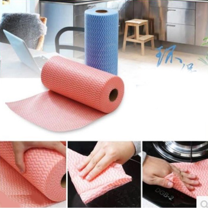 Bộ 3 Cuộn Khăn Lau Đa Năng T.H Gia Linh (50 khăn / 1 cuộn)