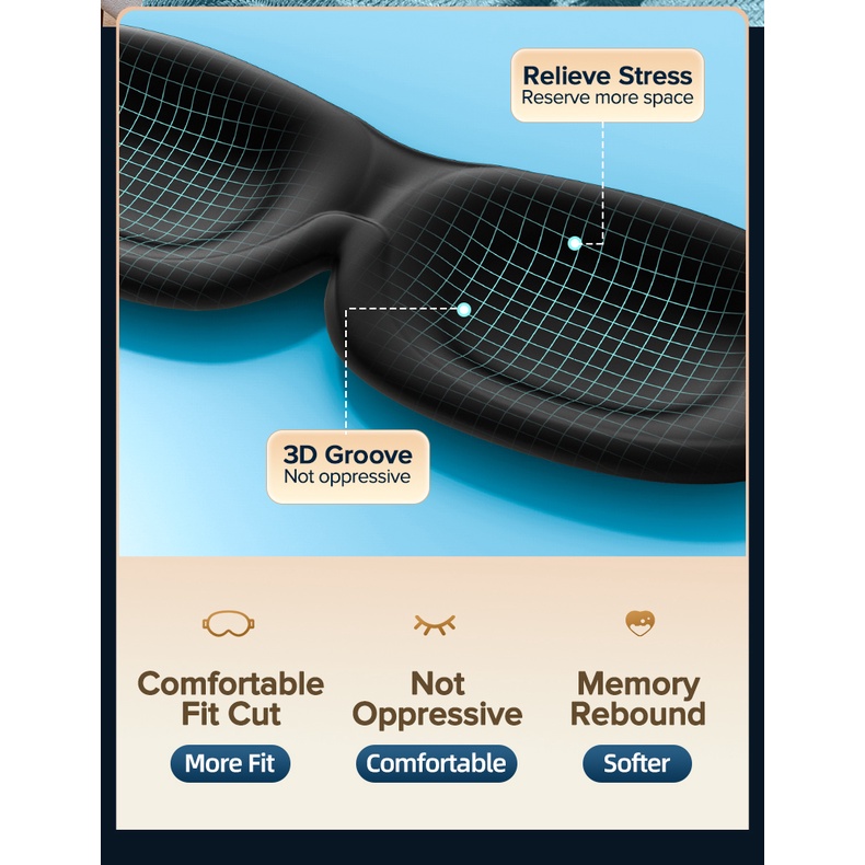 Joyroom Miếng che mắt ngủ 3D Joyroom mềm mại thoáng khí tiện dụng | BigBuy360 - bigbuy360.vn