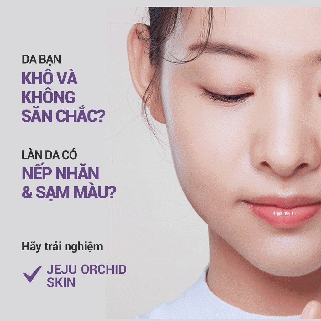 (Quà tặng không bán) Bộ nước cân bằng chống lão hóa hoa lan tím Innisfree Jeju Orchid Skin 15ml