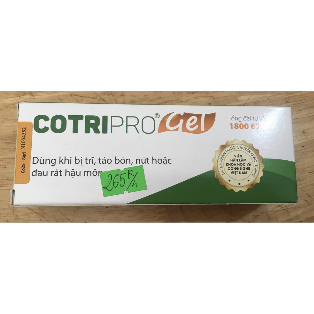 Cotripro gel 25g kem bôi trĩ Hàng Chính hãng 100% thảo dược. Dùng an toàn cho bà bầu và bà mẹ cho con bú. | BigBuy360 - bigbuy360.vn