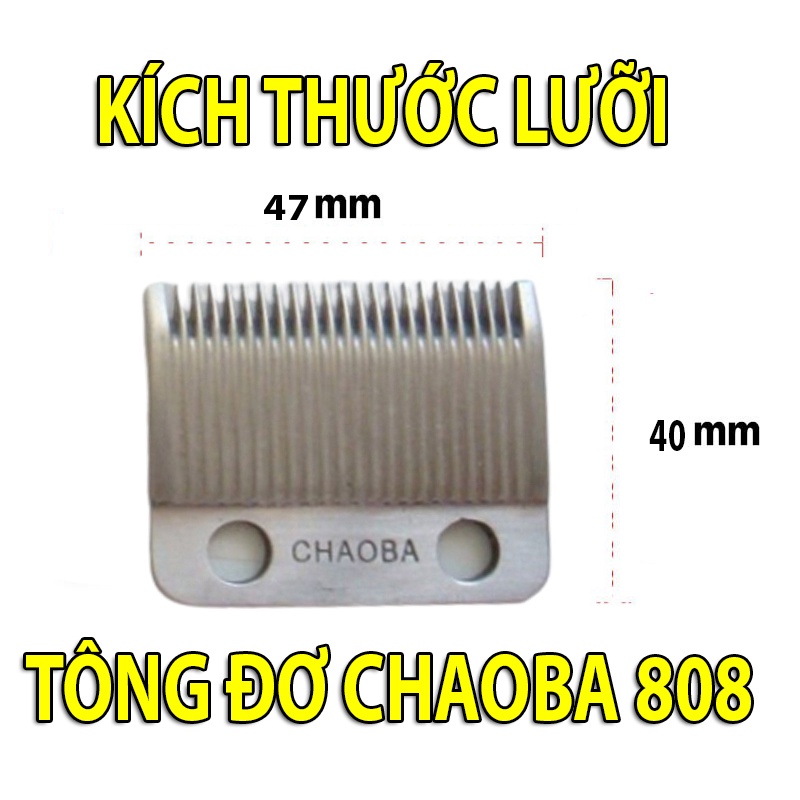 Bộ lưỡi thay thế tông đơ Chaoba 808 lưỡi thép không gỉ có thể dùng cho các mẫu  tông đỡ điện có bản lưỡi 4,5 đến 4,7 cm