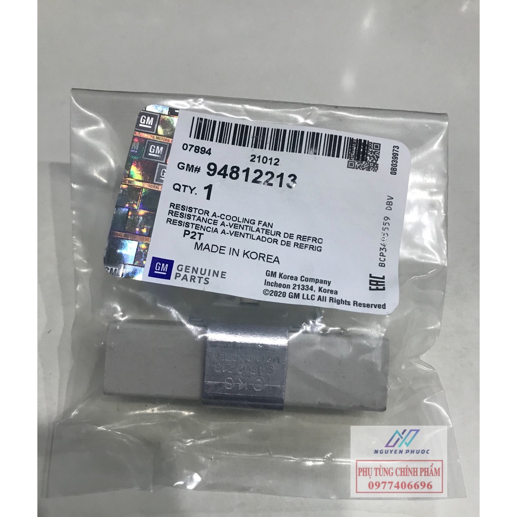 Trở quạt két nước Matiz, Spark, Gentra 94812213 chính hãng GM