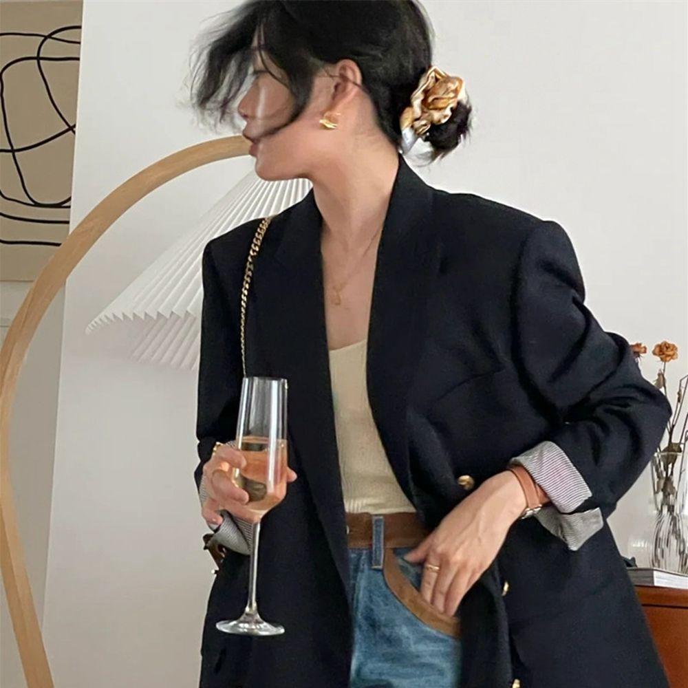 Dây Buộc Tóc Cỡ Lớn In Chữ Phong Cách Hàn Quốc Thời Trang Mùa Hè