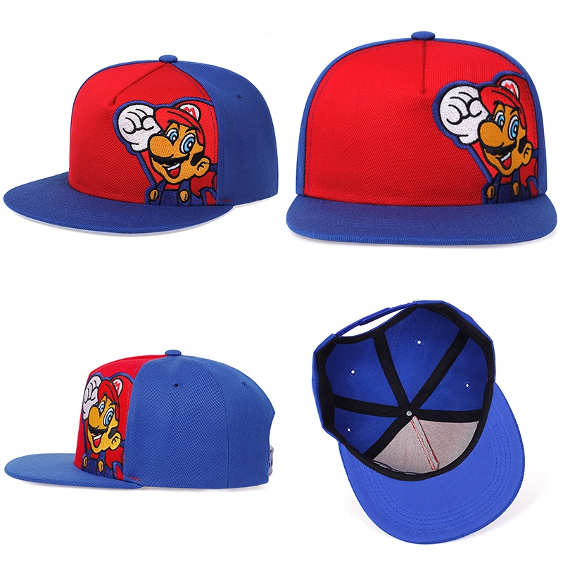Nón Lưỡi Trai Thêu Hình Mario Hoạt Hình Có Thể Điều Chỉnh Cho Người Lớn