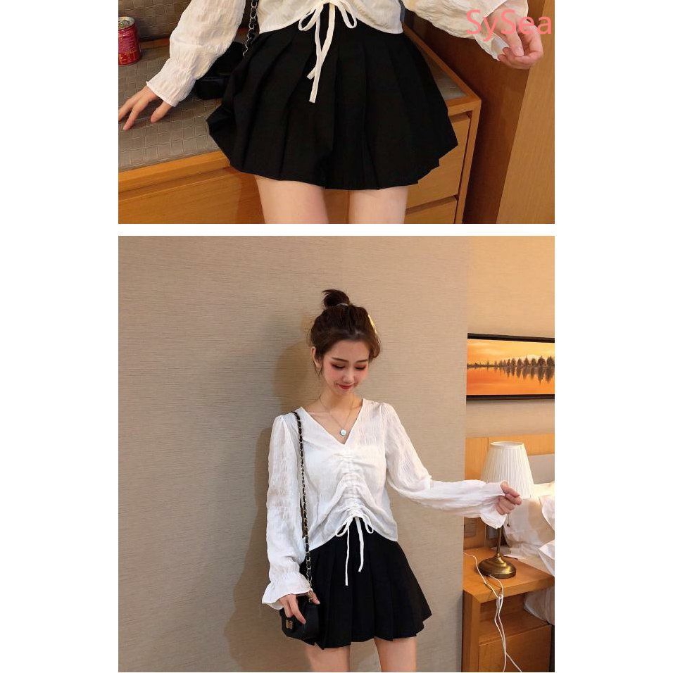 Áo Kiểu Tay Loe Cổ Chữ V Thiết Kế Quyến Rũ Thời Trang Mùa Hè Cho Nữ | BigBuy360 - bigbuy360.vn