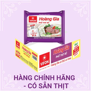 Thùng 18 Gói Phở Bò VIFON Có Gói Thịt Kèm Theo (120g/Gói)