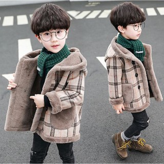 áo dạ kẻ bé trai