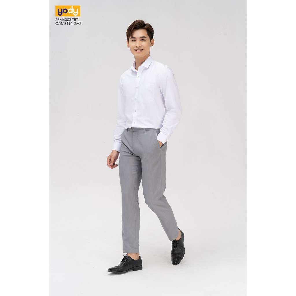 Áo sơ mi YODY Nam dài tay kiểu dáng classic có túi không nhăn SPM4003 | BigBuy360 - bigbuy360.vn