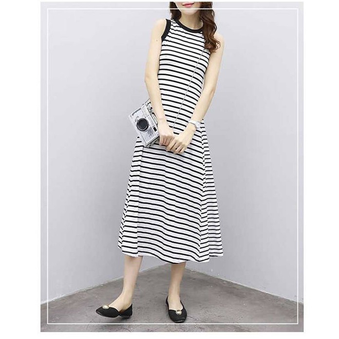 Đầm Maxi Sát Nách Kẻ Sọc Dáng Ôm Thời Trang Cho Nữ | BigBuy360 - bigbuy360.vn