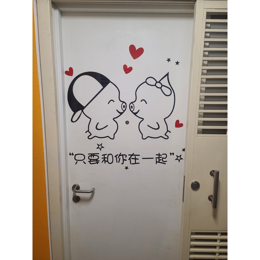 Tranh dán tường mica 3d decor khổ lớn heo con trang trí phòng khách, phòng ngủ, phòng cưới Nhiều Size - EPeBen