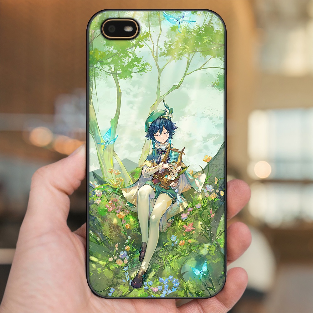 Ốp lưng Oppo A1K viền đen in hình Venti Genshin Impact