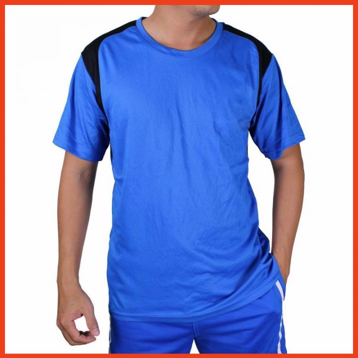 Áo Thun Nam Thể Thao Vải Dày Thoáng Khí Siêu Mát Freesize Dưới 65kg có tay ngắn Phối Vai