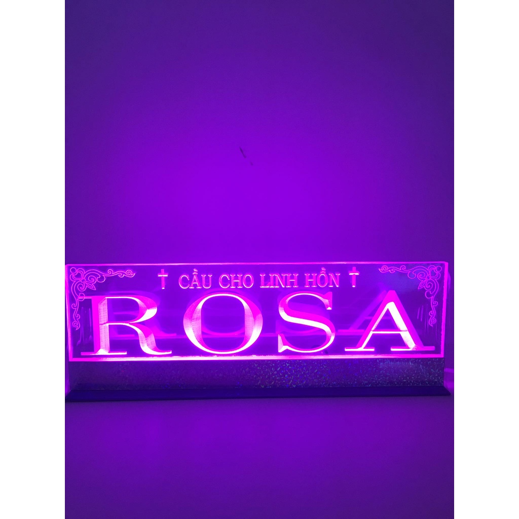 MICA LED 7 MÀU CẦU CHO LINH HỒN (ROSA 10x30cm)