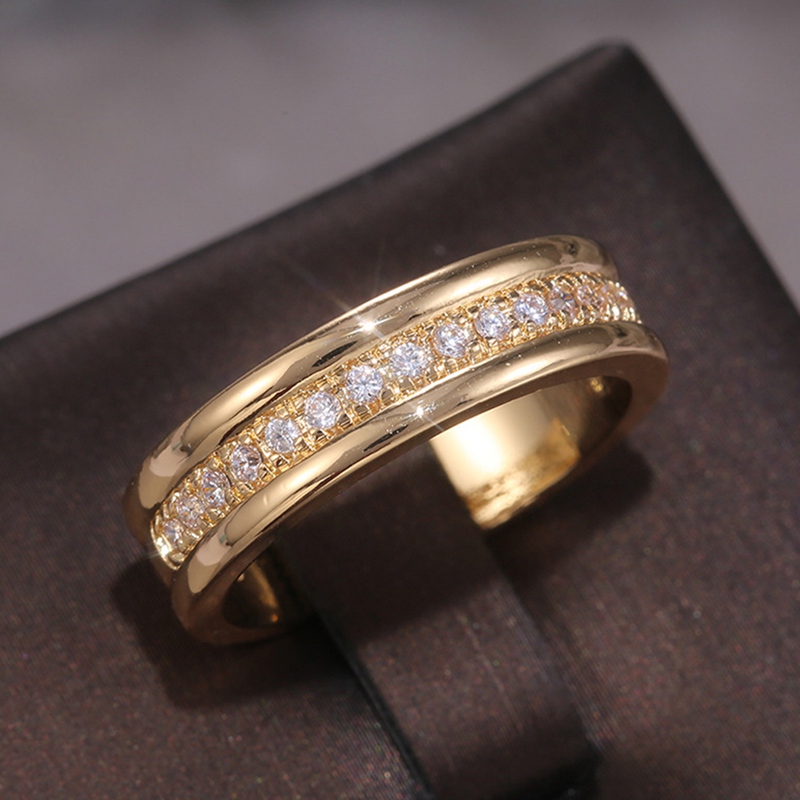 Nhẫn Đính Đá Sapphire Trắng Thiết Kế Đơn Giản Thời Trang Cho Nữ