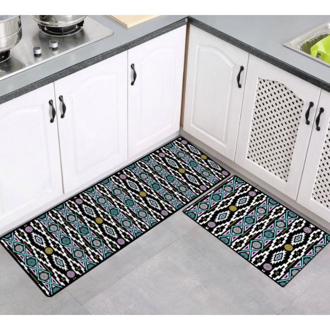 (SALE) Bộ 2 Thảm chùi chân, thảm trải sàn chống trượt cho nhà Bếp, phòng khách