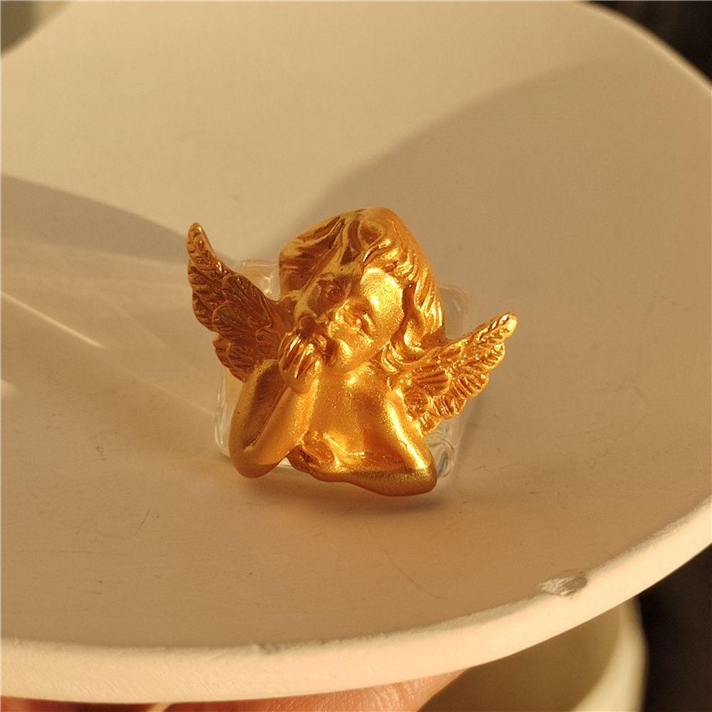 Mxbeauty Nhẫn Hình Cánh Thiên Thần Bằng Resin Thời Trang Cho Cặp Đôi