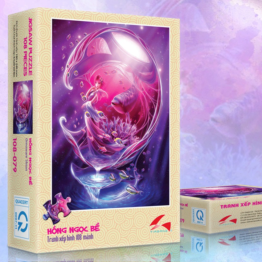 Tranh xếp hình Tia Sáng Jigsaw Puzzle 108 mảnh phát triển trí tuệ cho bé - HỒNG NGỌC BỂ - MSP: 108-079